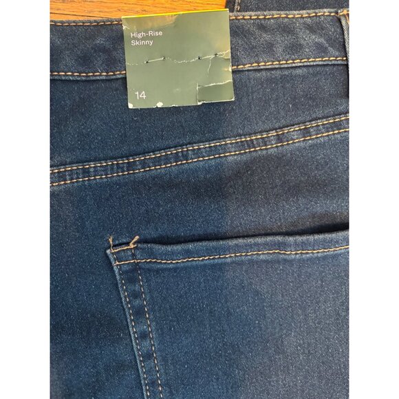 Wild Fable NWT Dark Denim Skinny Denim Jeans Size 14 - Picture 6 of 10